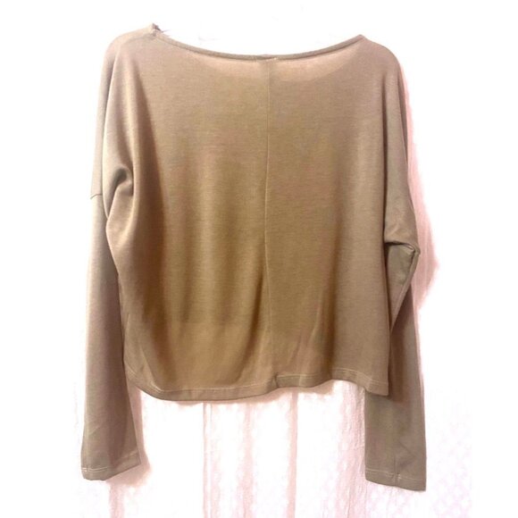 Animal Print Hat Crop Top Beige Sweater, Womens Medium - Picture 3 of 6